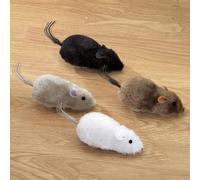 8 Pcs Topi Di Vera Pelliccia Gioco Interattivo Per Cani Gatti Giocattoli Topo