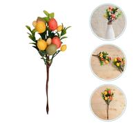 8 Pcs Uova Pasquali Decorative Ovetti Di Decorativi Ramo Limone Artificiale