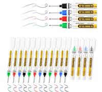 8 pennarelli a foratura profonda, punta da 13,2 mm, marcatore a foro lungo, pennarello per legno, plastica, metallo, cartone, mattonelle (nero, blu, rosso, verde)