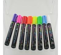 8 Pennarelli fluorescenti, per lavagna luminosa a LED RGB, acrilici