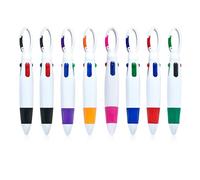 8 Penne a Sfera Multicolore 4 in 1, Penna Portachiavi e Multifunzione