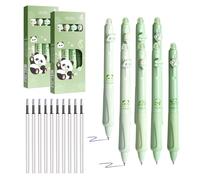 8 Penne Cancellabili con 10 ricariche,5 Stili Opzionali,0.5mm, Penna a Sfera Cancellabile, Asciugatura Ultra Rapida, per Studenti, Impiegati ecc (panda)