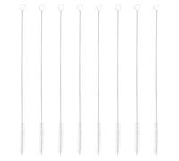 8 pennelli per cannuccia da 30 cm, spazzola per la pulizia delle cannucce, detergente per setole in acciaio inox, spazzole in nylon, pulizia fine e lunga per cannucce