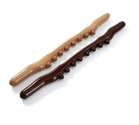 8 Perline Gua Sha Massaggio Bastone Carbonizzato Legno Posteriore Del Corpo Meridiano Rottamazione Bacchetta Muscolo Rilassante Agopuntura Massaggiatore 1 Pz (Color : Wood)