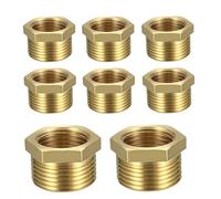 8 Pezzi 1/2" Femmina A 3/4" Maschio BSP Filettatura In Ottone Boccola Esagonale Riduttore Connettore per Tubi Filettato