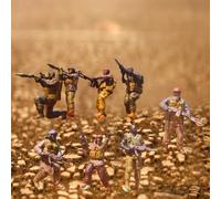 8 pezzi 1:64 Mini soldati del Medio Oriente Figure Modelli Regalo Uomini