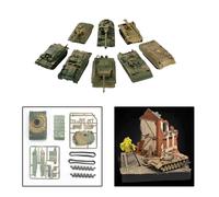 8 Pezzi 1/72 Serbatoio Giocattolo Modello 4D Modello di Carro Armato Moderno