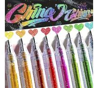 8 pezzi/12 pezzi/24 pezzi/36 pezzi Penne gel glitter cangianti, adatte per studio, journaling, colorazione, penne gel a forma di stella scintillante, penne aurora brillante, evidenziatori fluorescenti