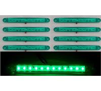 8 Pezzi 12V Verde Lato 12 LED Posizione Luci di Ingombro Camion Auto Van Bus Atv