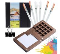 8 Pezzi 15 Griglia del palazzo Nano Palette Painting Mini Tavolozza Magnetica in Legno Mini Tavolozza da Viaggio Nano Palette Watercolor Pocketartist Watercolor Travel Set Tavolozza Legno Acquerelli