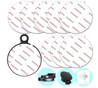 8 pezzi 2,76"(70mm) [Facile da staccare] adesiva appiccicosa ad alta Tamponi adesivi doppiati circolari di colla per supporto per telefono auto cellulare con ventosa per cruscotto (Bianco)