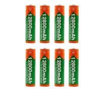 8 Pezzi 3,7V 12800mAh Batterie Ricaricabili Agli Ioni Di Litio, Compatibili Con Torce, Lampade Frontali, Ventilatori, Rasoi, Microfoni E Altri Dispositivi.