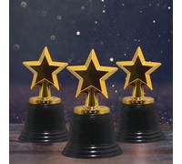 8 pezzi/3 pezzi/1 pezzo Trofei a forma di coppa sportivi, di premiazione, in plastica, a forma di stella, premio, coppa a forma di pentagramma, accessori creativi (Lievi graffi e scheggiature della ve