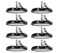 8 Pezzi 300W UFO Faretto LED 30000LM, Impermeabile IP65 Potente Alta Luce Della Baia, 6000K Bianco Freddo UFO Lampada da Officina, LED Industriale Interni per Fabbrica Magazzino