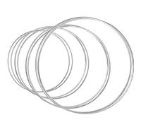 8 Pezzi 4 Misure Anelli in Metallo per DIY, Argento, 2 x 18 cm, 20 cm, 25 cm, 30 cm, Anelli in Metallo, Decorazione Floreale per Cerchi di Fiori, Decorazioni DIY Anelli in Metallo