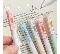 8 pezzi/4 pezzi/2 pezzi/1 pezzo Penne a sfera con farfalla rotante, penne a sfera con pulsante a farfalla sfumata, penne impermeabili da 0,5 mm per lo studio, essenziali per scuola/ufficio, regalo per