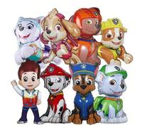 8 pezzi/4 pezzi Palloncini in pellicola di alluminio Paw Patrol con Chase, Sky e Rubble, decorazione per festa di compleanno, regalo sorpresa perfetto per la festa Tagli Unica,1 pezziPoliestere