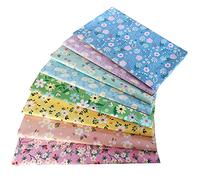 8 pezzi 46 x 56 cm tessuti per cucire, confezione in tessuto di cotone ， tessuto per maschere per il viso ， quadrati di tessuto e tessuti per quilting per patchwork fatti a mano, fiorellino