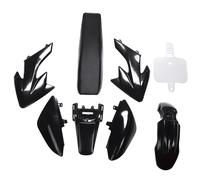 8 pezzi 50cc 110cc 125cc 140cc plastica 4 tempi Crf50 Pit Off-Road Bike Set parafango sedile - Kit fai da te per motociclette nero