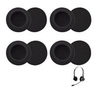 8 Pezzi 50mm Cuscinetti di Ricambio Compatibili con Cuffie Sennheiser, Cuscinetti Auricolari di Ricambio in Schiuma Traspirante Per Pc 2 Chat/Pc 3 Chat/Pc 5 Chat/Pc 7 USB/Pc 8 USB (Nero)