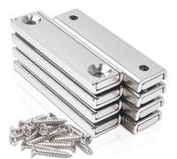 8 Pezzi 50x13,5x5mm Magneti al Neodimio Extra Forti, Grandi Avvitabili Rettangolari Con Foro, Chiusura Magnetica a Testa Svasata