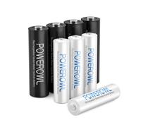 8 Pezzi AA AAA Batterie ricaricabili 4 x AA Batterie ricaricabili 2800mAh e 4 x