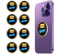 8 Pezzi Adesivi Anti Radiazioni Adesivo per la Protezione Dalle Radiazioni Dispositivi EMF Bloccanti Radiazioni per Cellulare Protezione Anti Onde Elettromagnetiche per Telefoni Cellulari, Computer