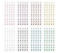 8 pezzi adesivi con numeri glitterati a otto colori, forniture per adesivi con numeri, adesivi con numeri piccoli, adesivi con numeri, adesivi con numeri piccoli, adesivi per pianificatori dorati