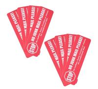8 Pezzi Adesivo di Avvertimento per Cassetta Postale, Vinile Rosso | No Posta Indesiderata, Installazione Rapida, Segnaletica Adesiva, per Esterno, Ingresso Ufficio