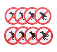 8 Pezzi Adesivo Segnale Contro Bisogni Canini in PVC Rosso | Aderenza Resistente alla Pioggia, Superfici Lisce e Asciutte, per Muri, Prati Puliti, Gestione Aree Esterne