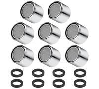 8 Pezzi Aeratore Rubinetto Cucina M22,Rompigetto Rubinetto Cucina,con 8 Rondelle,Antispruzzo,Risparmio Idrico,Filtri Rubinetti Lavandino per Bagni e Cucine (22mm Filettatura Femmina)