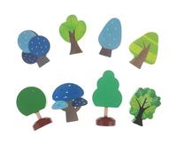 8 Pezzi Alberi in Legno per Modellismo Ferroviario, Scenografia Fai | Set di Pezzi, Sei Alberi e Due Tridimensionali, Basi Stabili e Montaggio Semplice