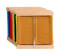 8 Pezzi Allenatore Bambini Pannello Didattico Tavola Abbottonatura Gioco Apprendimento con Chiusure Struttura in Legno E Stoffa per Motricità Fine Scuola Casa