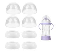 8 Pezzi Anelli e Tappi per Biberon, Inclusi 4 Coperchi Biberon Mam e 4 Anelli a Vite per Biberon Senza BPA Sostituzione Tappi per Biberon Mam Compatibile con Philips Avent