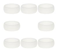 8 Pezzi Anello in Silicone Sportivo da Uomo Bianco, Design Semplice | Confortevole e Flessibile, Previene i Segni Dell'anello, Adatto per Attività Sportive