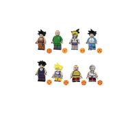 8 pezzi Anime Dragon Ball Monkey King Klin Monkey Fan Blocchi da costruzione educativi per bambini assemblati