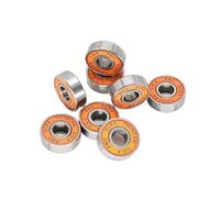 8 pezzi arancione sigillato 608RS ILQ-11 8x22x9mm cuscinetto ABEC-9 meno attrito cuscinetti in acciaio for skateboard pattini in linea ruote