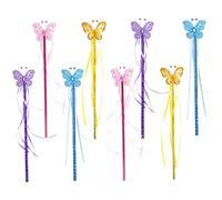 8 Pezzi Bacchetta magica da fata Bacchetta magica da principessa con nastri per ragazze Accessori per costumi da principessa Giochi di ruolo Spettacoli per bambini Cosplay Farfalla Bomboniere Forn