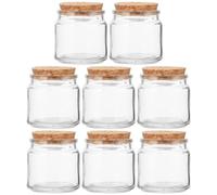 8 Pezzi Barattolo in Vetro con Coperchio per Candele Fai da Te e Uso Cucina | Pareti Trasparenti, Design Moderno e Raffinato, per Spezie e Piccoli Gioielli