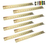 8 Pezzi Barra DIN di Montaggio Guida DIN, Barra Reggipensili Acciaio 3.5cm di Larghezza, 29.5cm di Lunghezza, 7.5mm di Altezza per Armadi di Distribuzione, Installazione di Quadri Elettrici