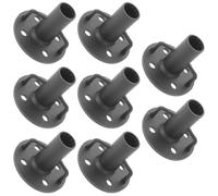 8 Pezzi Base per Tenda da Campeggio, Supporto Antiscivolo Nero | Lega di Alluminio e Metallo, Montaggio a Vite, per Pali Tenda e Gazebo Pop Up, 3,11x3,11x2,36 Pollici