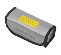 8 pezzi Borsa di Sicurezza per Batterie al Litio 18,5x7,5x6cm, Ignifuga | Tessuto Resistente al Fuoco, PVC e Non Tessuto, Argento, per Ricarica e Officina