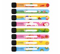 8 Pezzi Braccialetto Identificativo Bambini,Braccialetti Bambini Sicurezza,Anti Perso Antismarrimento Impermeabile Riutilizzabile per Ragazzi Adatto per i viaggi,il gioco e la scuola dei bambini (B)