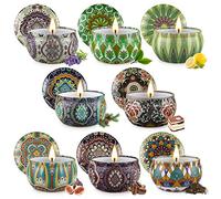 8 Pezzi Candele Profumate Regalo, Cera di Soia Candele Aromaterapia, Alleviare Lo Stress e Aromaterapia Regalo Adatto per Donne per Natale, Anniversario, Compleanno, Aromaterapia