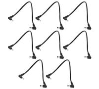 8 Pezzi Cavo Prolunga Alimentazione Dc 5,5x2,1 Mm, Rame Nero 10a | Connettori Maschio a Doppia Curva, Isolamento Pvc, per Telecamere e Microfoni da Banco