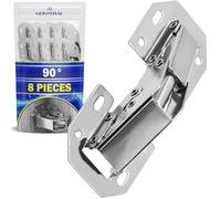 8 Pezzi Cerniere per Ante Cucina con Angolo di Apertura di 90° - Cerniere per Mobili con Molla a Pressione è Realizzata in Acciaio Nichelato - Garanzia di 10 Anni - MONTERAL