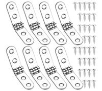 8 Pezzi Cerniere Pieghevoli a 180 Gradi, Cerniera Ribalta, Cerniere a Montaggio per Macchine per Cucire, Tavoli Pieghevoli, Cerniere per Mobili, Bandella di Montaggio per Porte