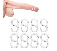 8 Pezzi Chiusure per Collane Chiusure a Doppia Apertura Chiusura a S Chiusura a Moschettone con Doppia Apertura per Collane Bracciali Chiavi e Decorazioni Fai da Te