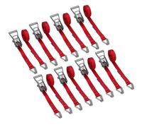8 pezzi cinghia a cricchetto in acciaio inox rimorchio barca 3,7 m 25 mm ganc...