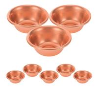 8 Pezzi Ciotola Offerta Rame Mini da 2 Pollici per Altari Buddhisti | Vaso Sacro Versatile, Resiste All'ossidazione, Design Elegante Decorativo, per Altari Domestici e Personali